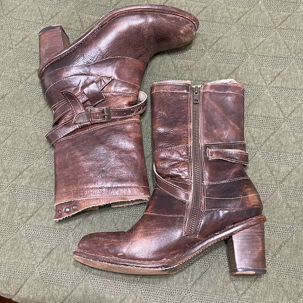 BED STU  Rowdy Leather Ankle Boots size 7.5